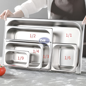 Khay inox GN 1/1 sâu 10cm